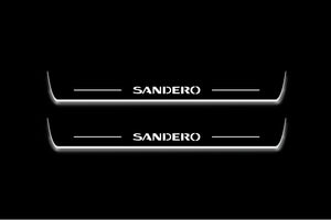 Renault Sandero II B8 Stainless Steel LED Door Sills – Sandero Logo