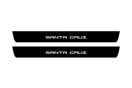 Hyundai Santa Cruz NX4 2021+ Matte PRO LED Door Sills – Cruz Logo