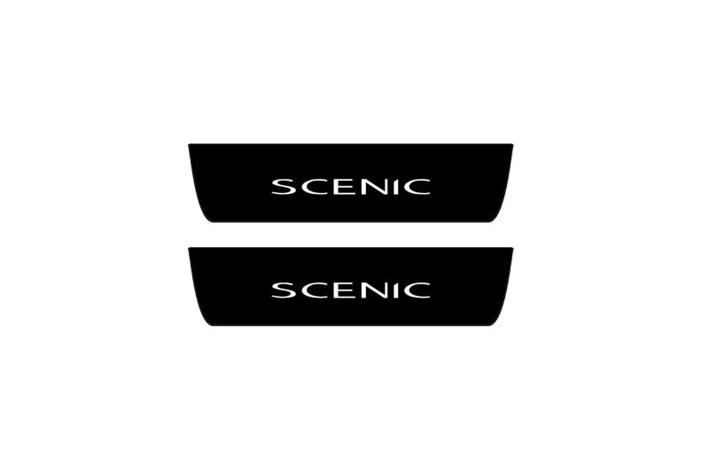 Renault Scenic III 2009-2016 Illuminated Matte Sill Plates with logo Scenic Renault Led Door Sills PRO opdesign
