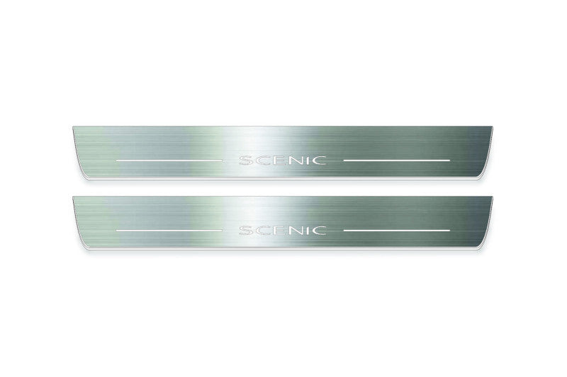 Renault Scenic III 2009+ Stainless Steel LED Door Sills – Scenic Logo