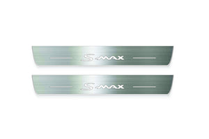 Ford S-Max II 2014-2024 LED Door Sills Illuminated Scuff S-Max Logo Stainless Steel Entry Guards Door Sills Decoin