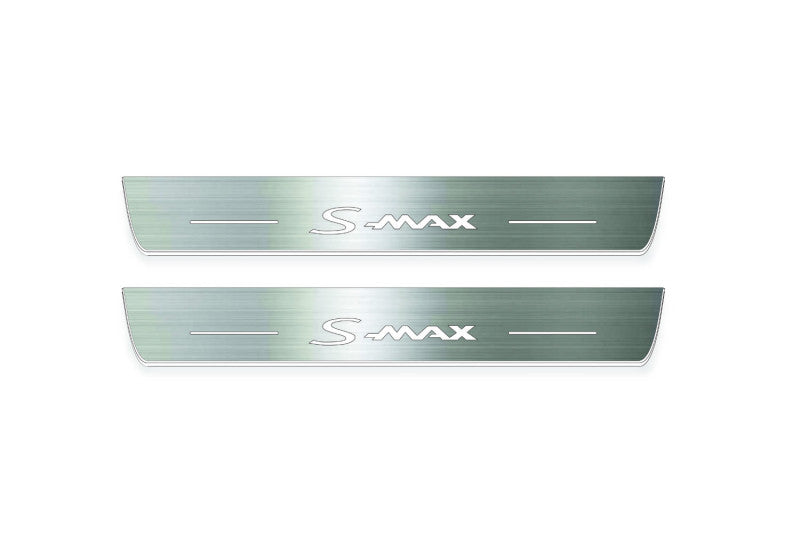 Ford S-Max II 2014-2024 LED Door Sills Illuminated Scuff S-Max Logo Stainless Steel Entry Guards Door Sills Decoin