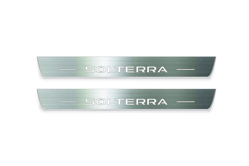 Subaru Solterra 2022+ Stainless Steel LED Door Sills – Solterra Logo
