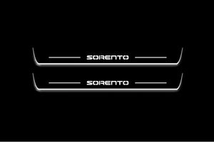 KIA Sorento III 2015-2020 LED Door Sills Illuminated Scuff Sorento Logo Stainless Steel Entry Guards