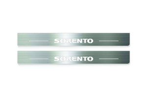 Kia Sorento I 2002+ Stainless Steel LED Door Sills – Sorento Logo