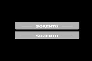 Illuminated LED Door Sill Tread Plates KIA Sorento I 2002-2009 With Sorento Logo KIA Led Door Sills opdesign