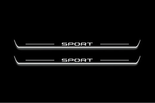 Land Rover Discovery Sport L550 2014–Present — Stainless Steel LED Door Sills — Sport Logo