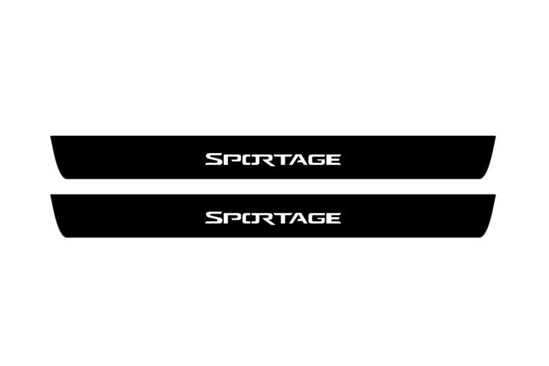 KIA Sportage IV 2015-2022 Illuminated Matte Sill Plates with logo Sportage KIA Led Door Sills PRO opdesign