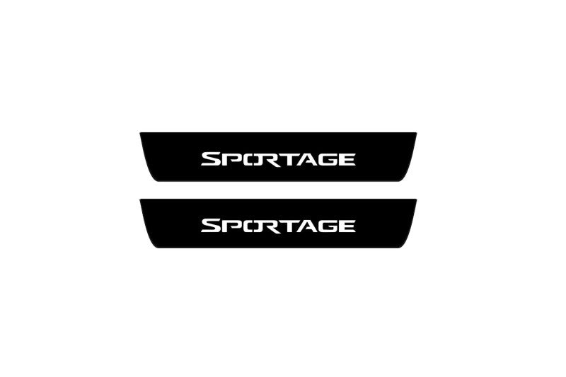 KIA Sportage IV 2015-2022 Illuminated Matte Sill Plates with logo Sportage KIA Led Door Sills PRO opdesign
