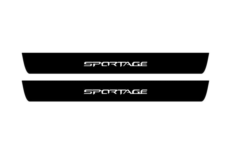 KIA Sportage V 2021+ Illuminated Matte Sill Plates with logo Sportage KIA Led Door Sills PRO opdesign