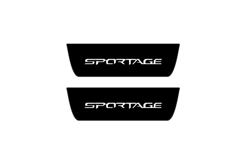 KIA Sportage V 2021+ Illuminated Matte Sill Plates with logo Sportage KIA Led Door Sills PRO opdesign