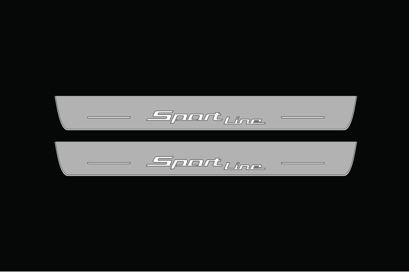 Illuminated LED Door Sill Tread Plates BMW 3 G20 2019+ With Sport Line Logo BMW Led Door Sills opdesign