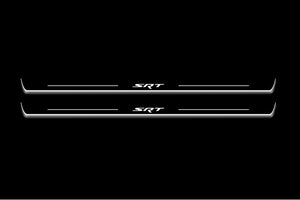 Dodge Challenger 2008-2023 LED Door Sills Illuminated Scuff SRT Logo Stainless Steel Entry Guards Door Sills Decoin