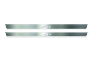 Dodge Challenger 2008-2023 LED Door Sills Illuminated Scuff SRT Logo Stainless Steel Entry Guards Door Sills Decoin