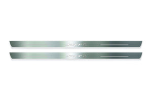 Dodge Challenger 2008-2023 LED Door Sills Illuminated Scuff SRT Hellcat Logo Stainless Steel Entry Guards Door Sills Decoin
