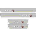 Illuminated LED Door Sill Tread Plates Jeep Grand Cherokee IV 2010-2021 With SRT HELLCAT Logo Jeep Led Door Sills opdesign