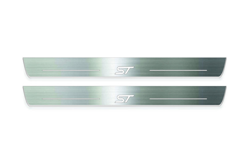 Ford Fiesta 2008-2017 LED Door Sills Illuminated Scuff ST Logo Stainless Steel Entry Guards Door Sills Decoin