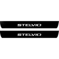 Alfa Romeo Stelvio 2016+ Illuminated Matte Sill Plates with logo Stelvio Alfa Romeo Led Door Sills PRO opdesign