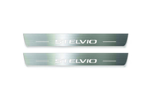Alfa Romeo Stelvio 2016+ LED Door Sills Illuminated Scuff Stelvio Logo Stainless Steel Entry Guards