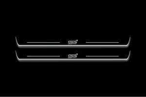 Subaru Impreza III 2007+ Stainless Steel LED Door Sills – STI Logo