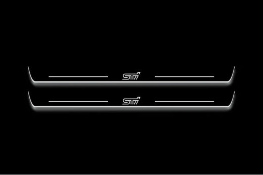 Subaru Impreza III 2007+ Stainless Steel LED Door Sills – STI Logo