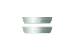 WRX STI V 2016+ LED Door Sills Illuminated Scuff STI Logo Stainless Steel Entry Guards