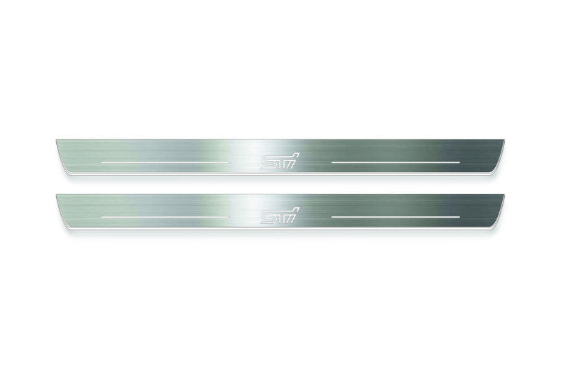Subaru Impreza III 2007+ Stainless Steel LED Door Sills – STI Logo
