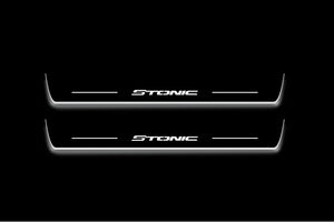 Kia Stonic 2017+ Stainless Steel LED Door Sills – Stonic Logo