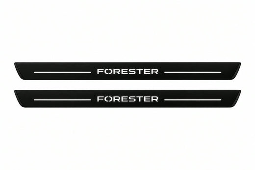 Subaru Forester SK 2018–2024 — Matte PRO LED Door Sills — Forester Logo