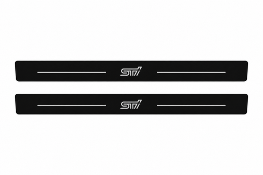 Subaru WRX STI I 2016–2022 — Matte PRO LED Door Sills — STI Logo