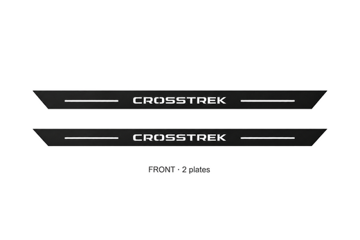Subaru XV GP 2012–2017 — Matte PRO LED Door Sills — Crosstrek Logo
