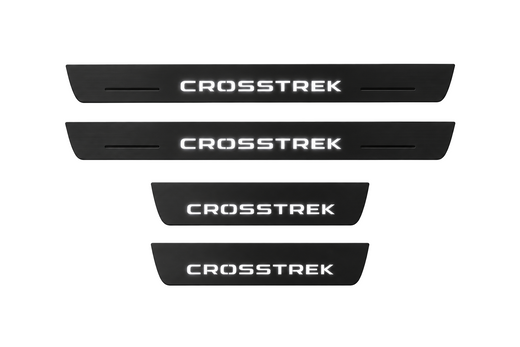 Subaru XV GT 2017–2022 — Matte PRO LED Door Sills — Crosstrek Logo