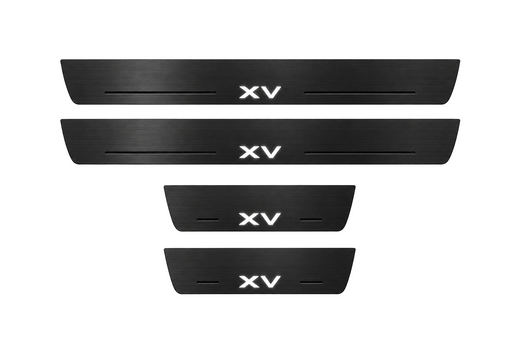 Subaru XV GT 2017–2022 — Matte PRO LED Door Sills — XV Logo