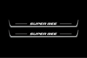 Dodge Charger 2011-2023 LED Door Sills Illuminated Scuff Super Bee Logo Stainless Steel Entry Guards