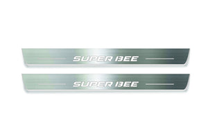 Dodge Charger 2011-2023 LED Door Sills Illuminated Scuff Super Bee Logo Stainless Steel Entry Guards