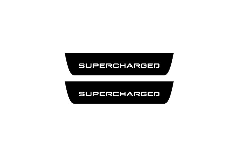 Range Rover III 2002-2012 Illuminated Matte Sill Plates with logo Supercharged Range Rover Led Door Sills PRO opdesign