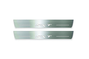 Dodge Durango III 2011+ LED Door Sills Illuminated Scuff SXT Logo Stainless Steel Entry Guards Door Sills Decoin