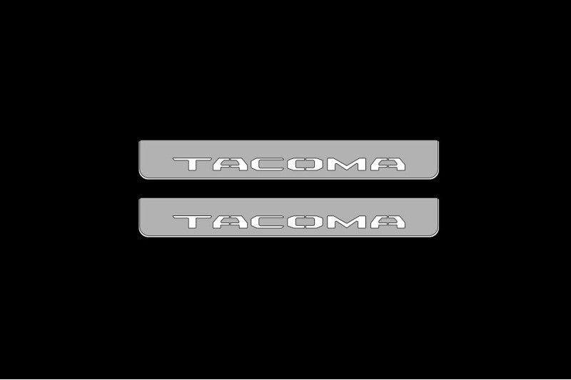 Toyota Tacoma IV 2024+ LED Door Sills Illuminated Scuff Tacoma Logo Stainless Steel Entry Guards