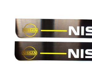 Illuminated LED Door Sill Tread Plates Nissan Tiida 2004-2018 With TIIDA Logo Nissan Led Door Sills opdesign