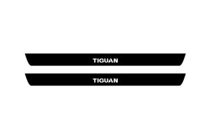 Volkswagen Tiguan II 2016-2024 Illuminated Matte Sill Plates with logo Tiguan Volkswagen Led Door Sills PRO opdesign