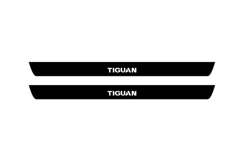 Volkswagen Tiguan II 2016-2024 Illuminated Matte Sill Plates with logo Tiguan Volkswagen Led Door Sills PRO opdesign