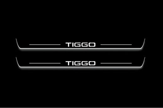 Chery Tiggo 2 2017+ Matte PRO LED Door Sills – Tiggo Logo
