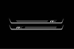Volkswagen Tiguan II 2016-2023 LED Door Sills Illuminated Scuff R-Line Logo Stainless Steel Entry Guards