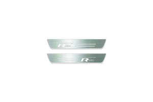 Volkswagen Tiguan II 2016-2023 LED Door Sills Illuminated Scuff R-Line Logo Stainless Steel Entry Guards