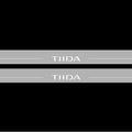 Illuminated LED Door Sill Tread Plates Nissan Tiida I 2004-2018 With TIIDA Logo Nissan Led Door Sills opdesign