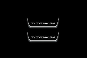 Ford Escape III 2013-2019 LED Door Sills Illuminated Scuff Titanium Logo Stainless Steel Entry Guards Door Sills Decoin