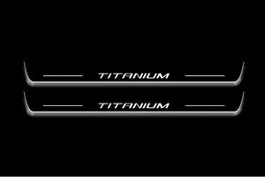 Ford Escape III 2013-2019 LED Door Sills Illuminated Scuff Titanium Logo Stainless Steel Entry Guards Door Sills Decoin