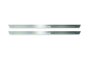 Nissan Titan II A61 2016+ Stainless Steel LED Door Sills – Titan Logo