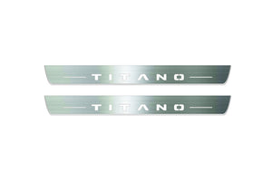 Fiat Titano 2025+ LED Door Sills Illuminated Scuff Titano Logo Stainless Steel Entry Guards