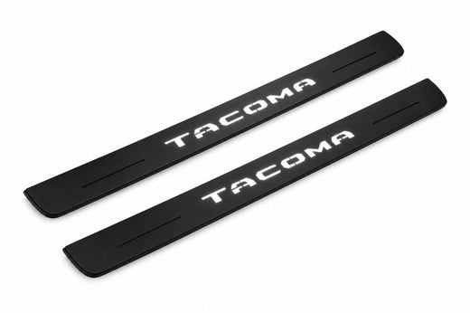 Toyota Tacoma N300 2016–2023 — Matte PRO LED Door Sills — Tacoma Logo
